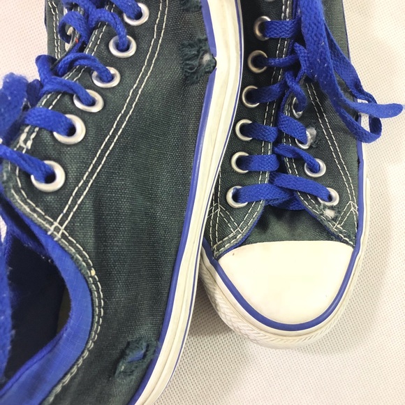 Converse grey and blue low top sneakers - Picture 6 of 8